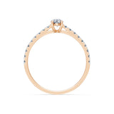 Solitaire Eternity Diamond Ring Oval 0.3ct by Qutahia Jewellery
