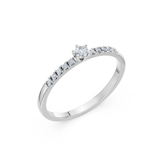 Solitaire Eternity Ring, 0.07 ct — 101-10126/4(2.6)