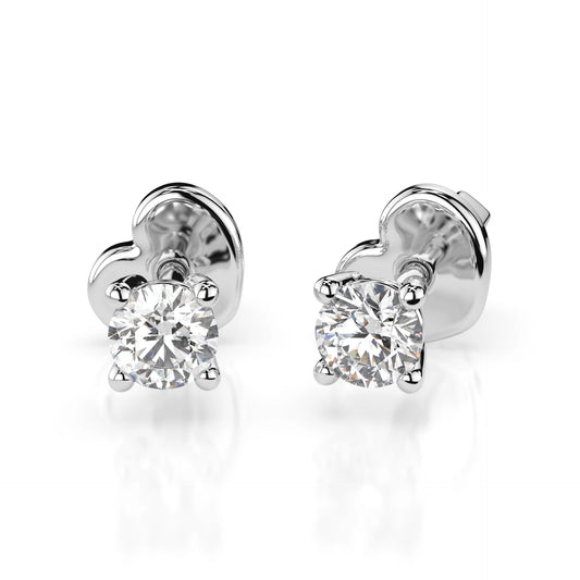 Solitaire Butterfly Earring (Round), 0.3 ct — 102-10012/1(3.4)