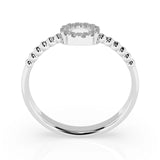 Minimalist Diamond Ring Round 0.08ct by Qutahia Jewellery