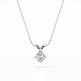 Diamond Pendant Necklace Round 0.5ct by Qutahia Jewellery