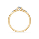 Solitaire Eternity Diamond Ring Round Brilliant 0.35ct by Qutahia Jewellery