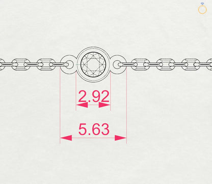 Minimalism Bracelet (Round), 0.14 ct — 105-10008/5(1.9)