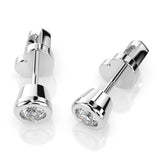 Diamond Stud Earrings Round 0.3ct by Qutahia Jewellery