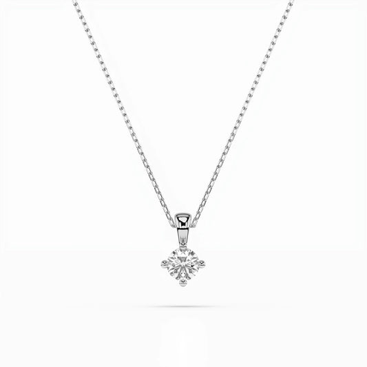 Solitaire Necklace (Round), 0.1 ct — 104-10011(3.0)