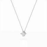 Solitaire Necklace (Princess), 0.1 ct — 104-10055(2.5)PR