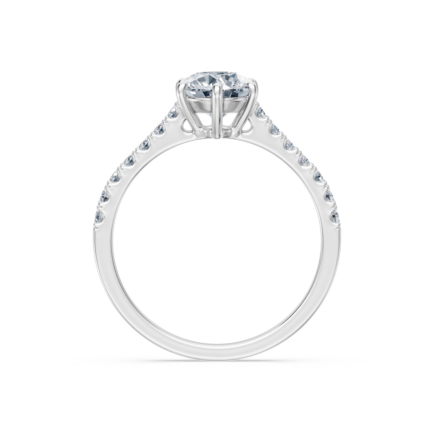 Round Brilliant Diamond Pave Eternity Ring 1.0ct by Qutahia Jewellery