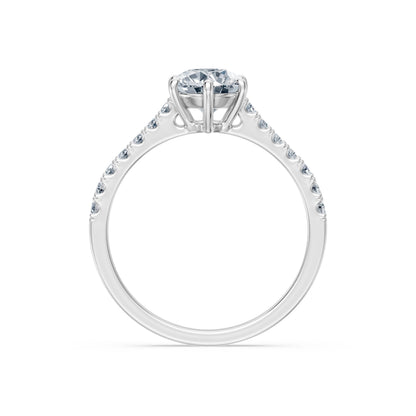Round Brilliant Diamond Pave Eternity Ring 1.0ct by Qutahia Jewellery