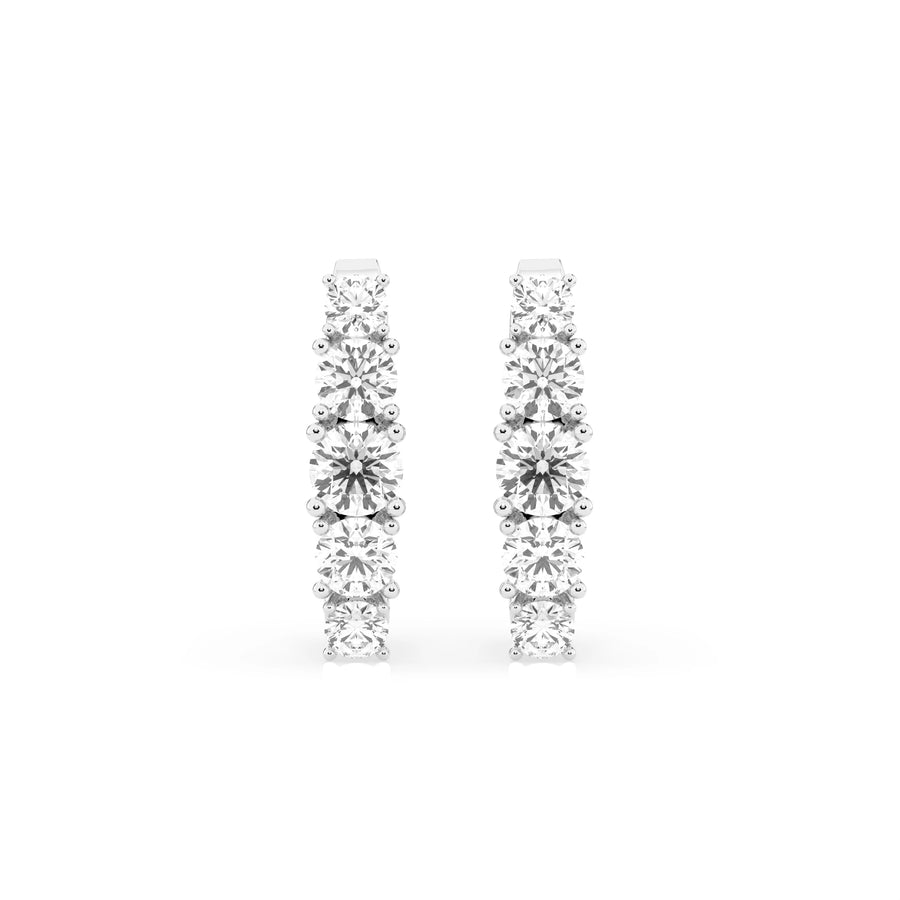 Diamond Eternity Earrings Round 0.3ct by Qutahia Jewellery
