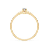 Solitaire Diamond Ring Round Brilliant 0.1ct by Qutahia Jewellery