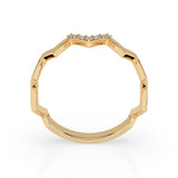 Minimalist Diamond Ring Round 0.05ct by Qutahia Jewellery