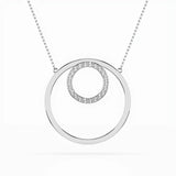 Delicate Diamond Necklace Round 0.13ct by Qutahia Jewellery