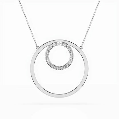 Minimalism Necklace (Round), 0.13 ct — 104-10054