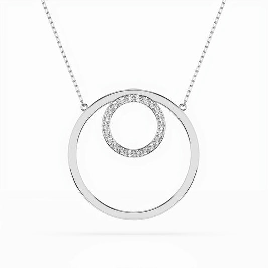 Minimalism Necklace (Round), 0.13 ct — 104-10054