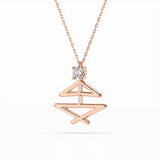 Delicate Diamond Necklace Round 0.1ct by Qutahia Jewellery