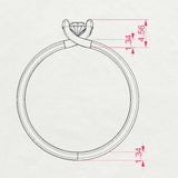 Solitaire Diamond Ring Round 0.15ct by Qutahia Jewellery