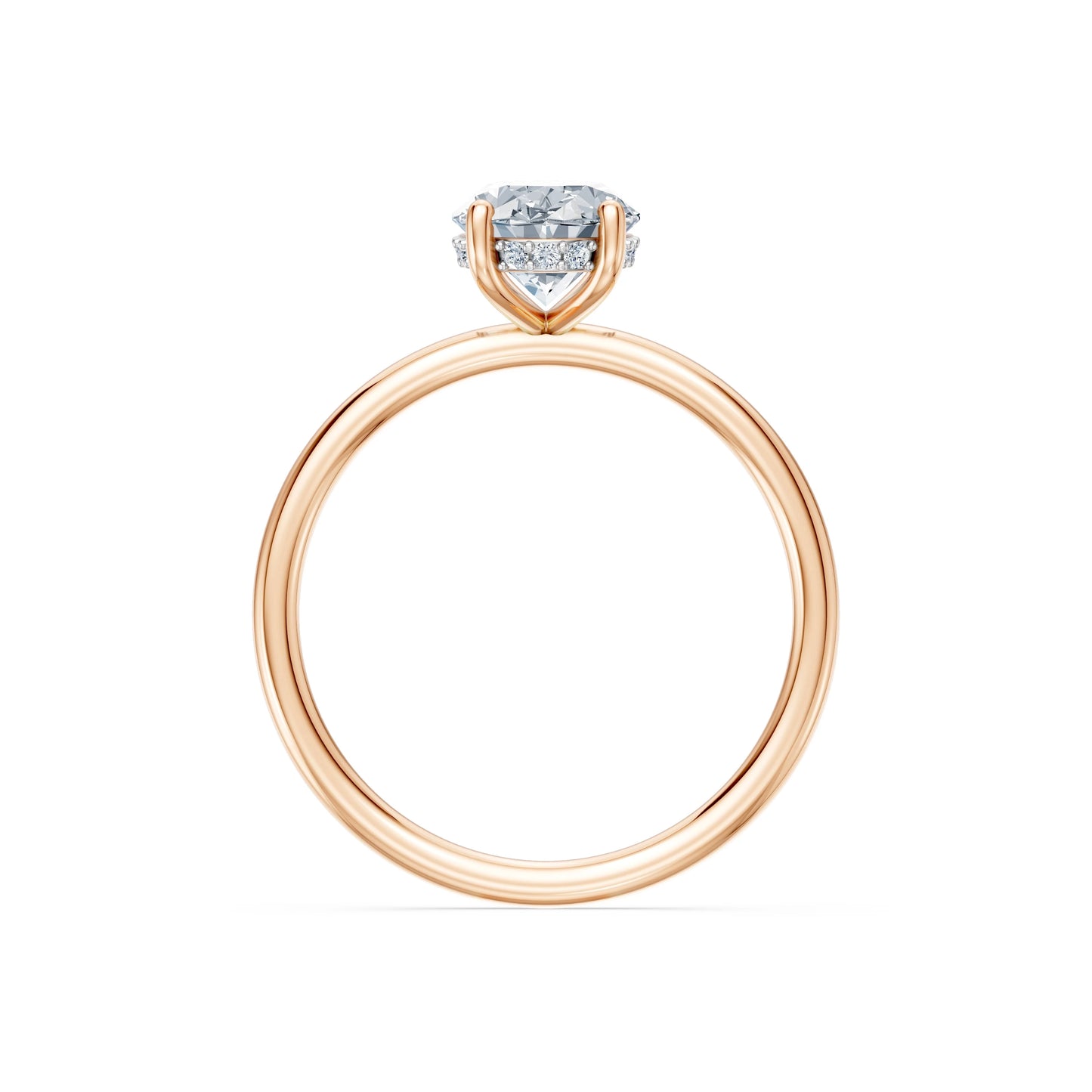 Oval Lab Grown Diamond Micro Pave Engagement Ring 1.5ct by Qutahia Jewellery