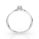 Solitaire Diamond Ring Round 0.1ct by Qutahia Jewellery