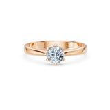 Round Brilliant Diamond Solitaire Engagement Ring 0.7ct by Qutahia Jewellery
