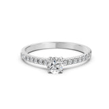 Solitaire Eternity Diamond Ring Round 0.5ct by Qutahia Jewellery
