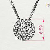Illusion Diamond Necklace Round 0.08ct by Qutahia Jewellery