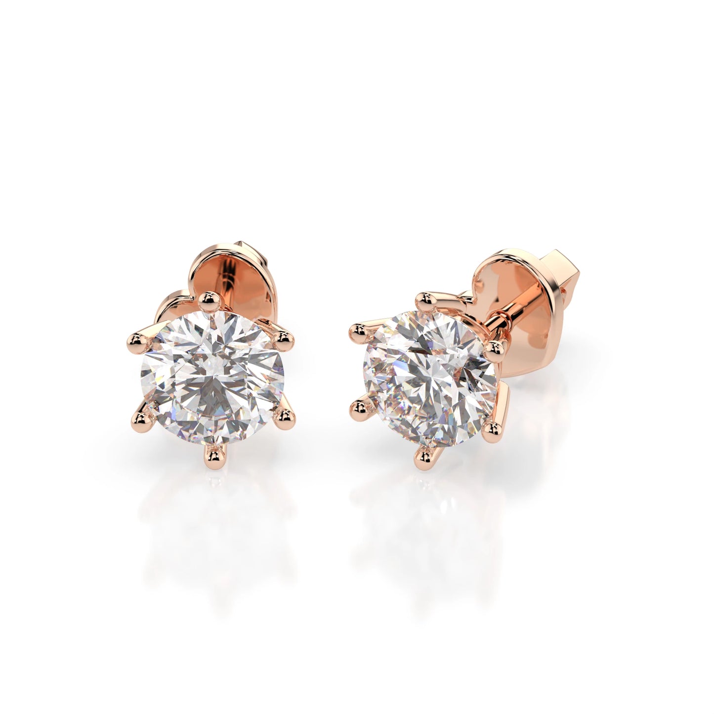 Solitaire Butterfly Earring (Round), 0.8 ct — 102-10151(4.7)