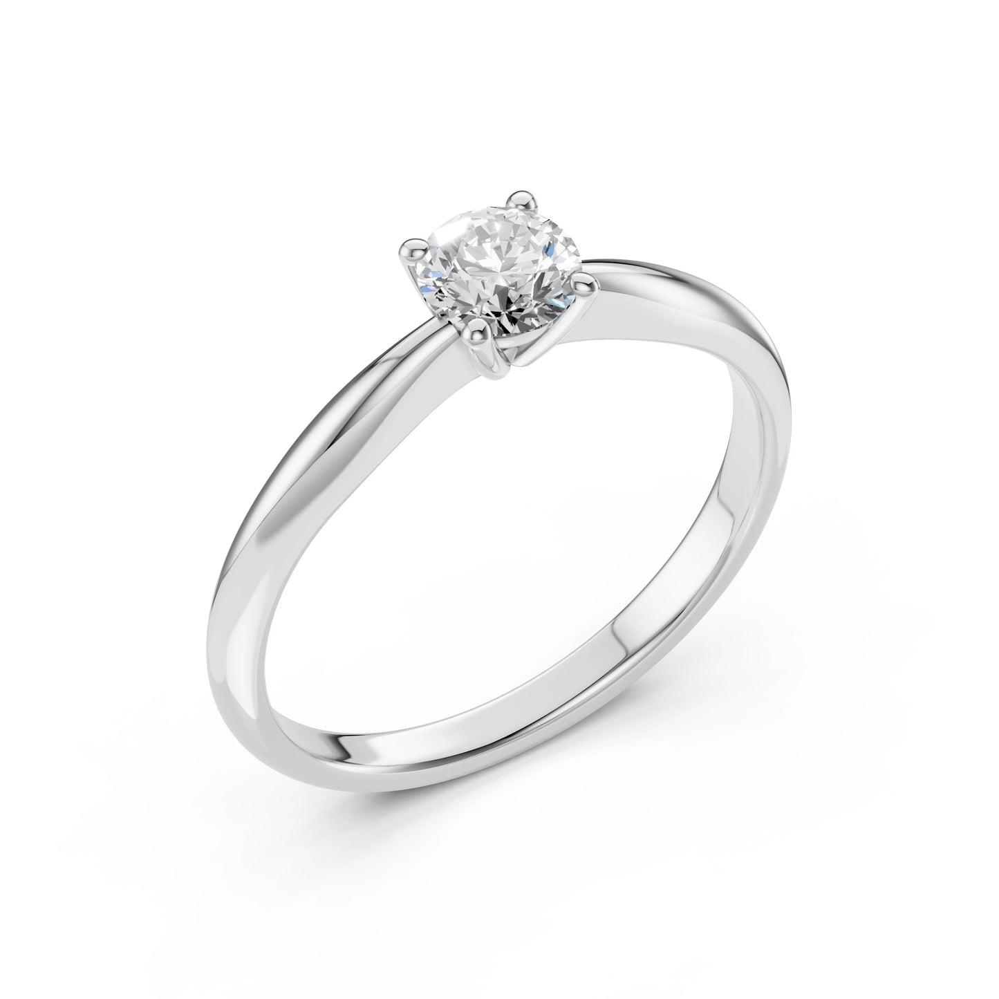 Solitaire Ring (Round), 0.4 ct — 101-10021(4.7)
