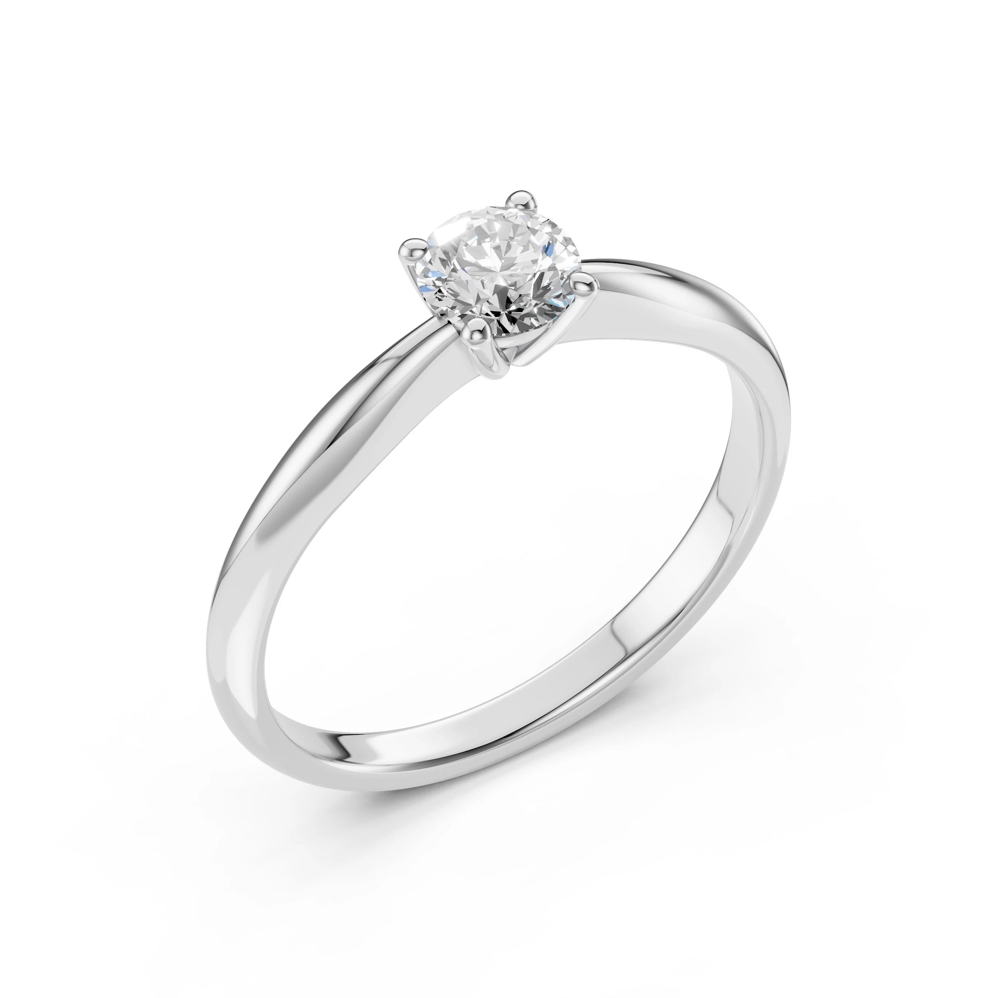 Solitaire Ring (Round), 0.4 ct — 101-10021(4.7)