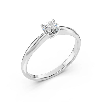 Solitaire Ring (Round), 0.4 ct — 101-10021(4.7)