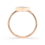 Illusion Diamond Ring Round 0.1ct by Qutahia Jewellery