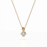 Diamond Pendant Necklace Round 0.2ct by Qutahia Jewellery