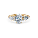 Oval Lab Grown Diamond Side Stone Eternity Ring 1.5ct by Qutahia Jewellery