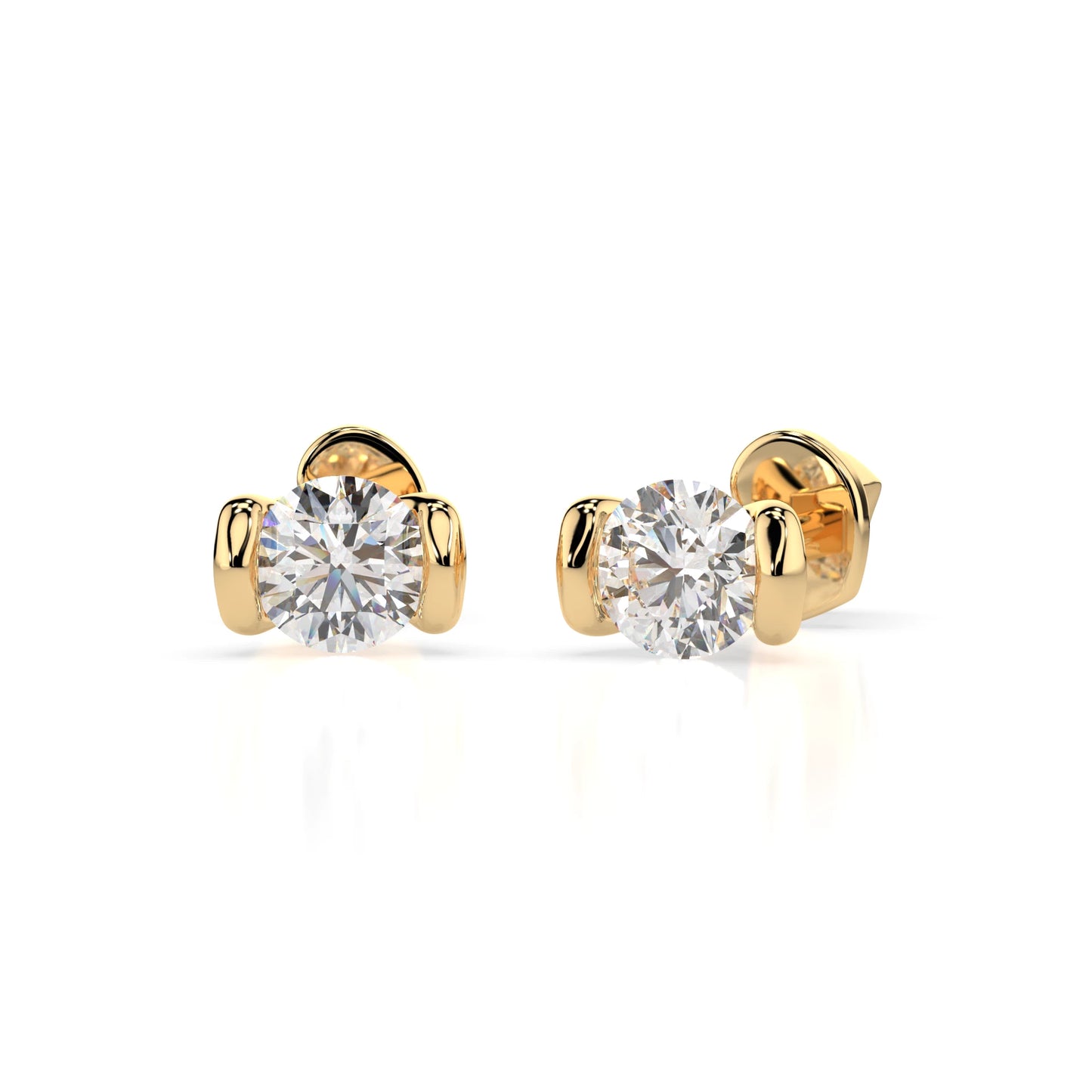 Solitaire Butterfly Earring (Round), 0.6 ct — 102-10016(4.2)