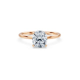 Cushion Lab Grown Diamond Micro Pave Engagement Ring 2.0ct by Qutahia Jewellery