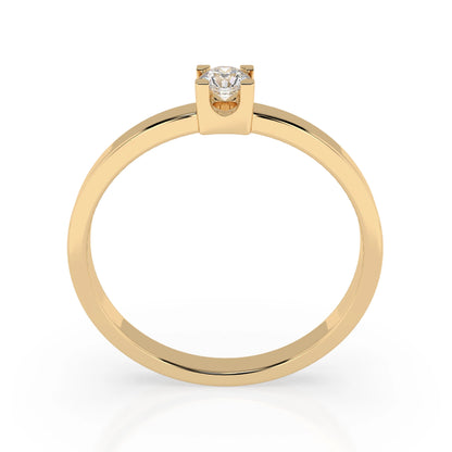 Solitaire Ring (Round), 0.1 ct — 101-10036(3.0)