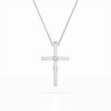 Delicate Diamond Necklace Round 0.03ct by Qutahia Jewellery