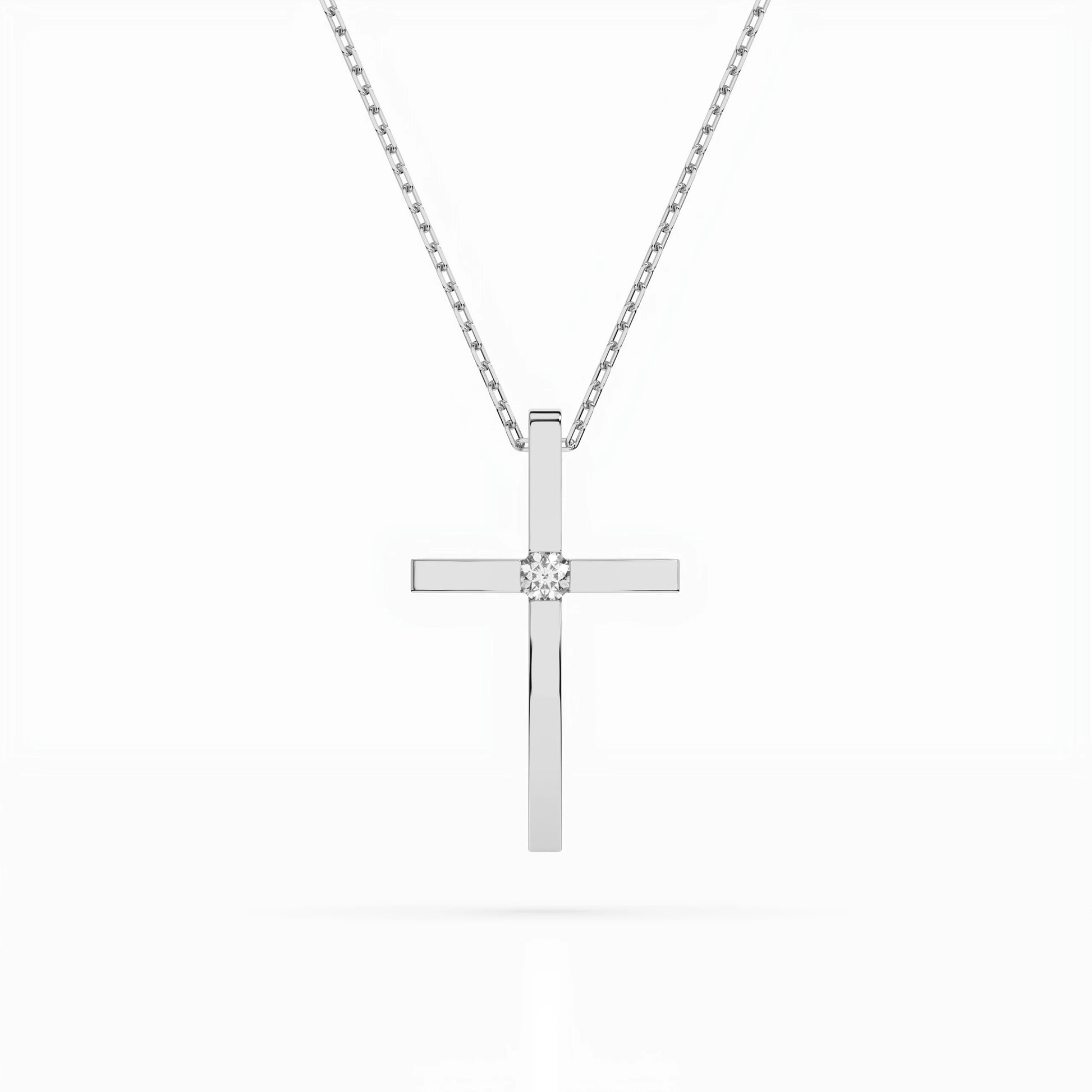 Minimalism Necklace (Round), 0.03 ct — 104-10031