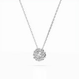 Diamond Eternity Necklace Round 0.1ct by Qutahia Jewellery