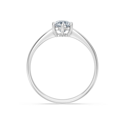 Round Brilliant Diamond Solitaire Engagement Ring 0.7ct by Qutahia Jewellery