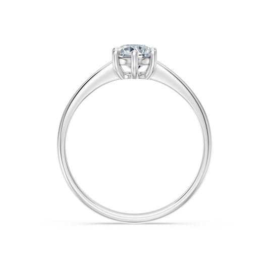 Round Brilliant Diamond Solitaire Engagement Ring 0.7ct by Qutahia Jewellery