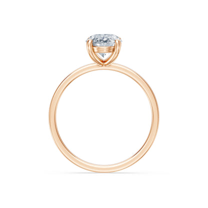 Oval Lab Grown Diamond Solitaire Engagement Ring 1.5ct by Qutahia Jewellery