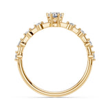 Solitaire Eternity Diamond Ring Round 0.2ct by Qutahia Jewellery