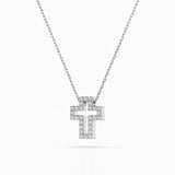 Delicate Diamond Necklace Round 0.17ct by Qutahia Jewellery