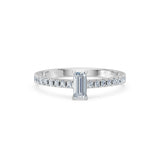 Solitaire Eternity Diamond Ring Baguette 0.3ct by Qutahia Jewellery