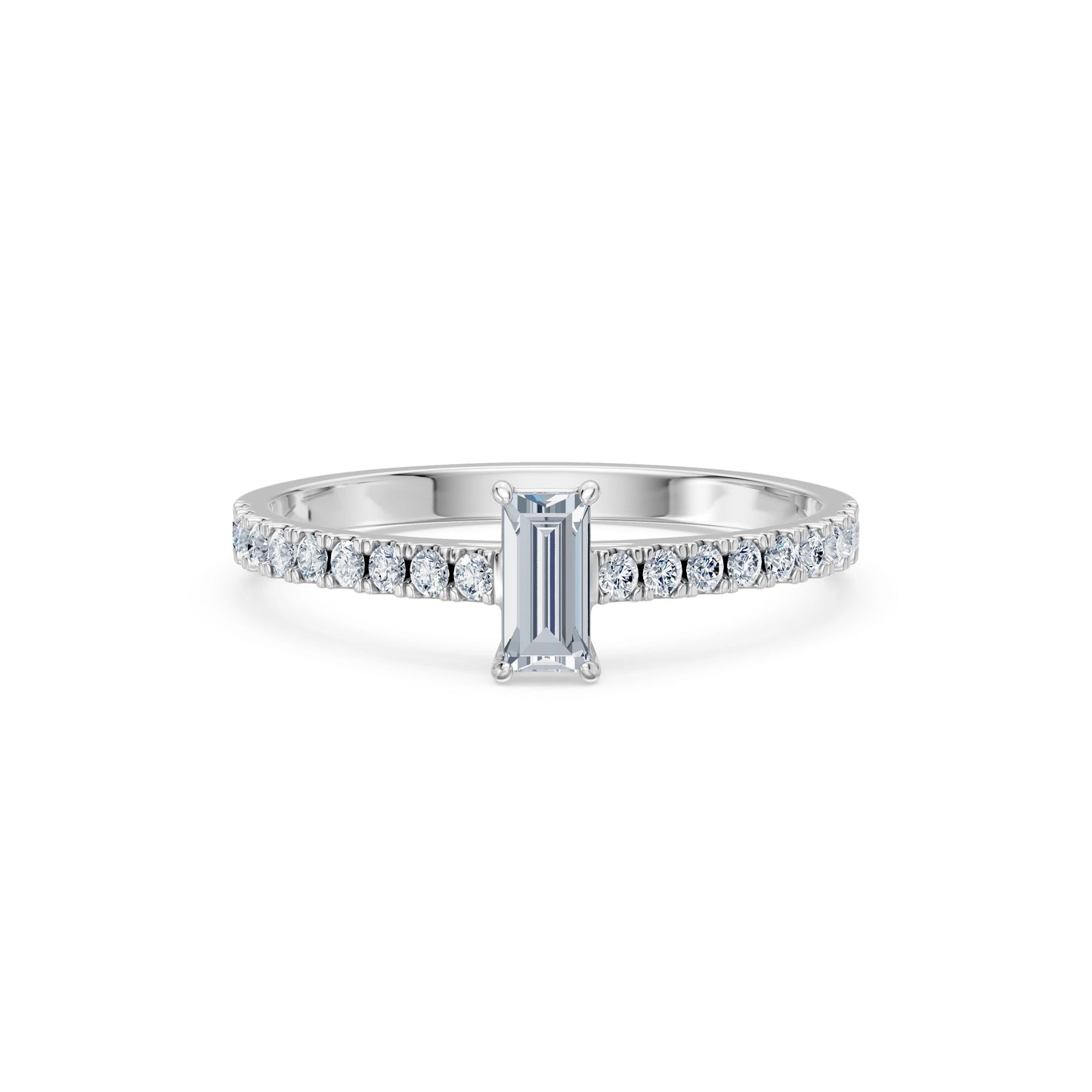 Solitaire Eternity Ring, 0.3 ct — 101-10191(0.30)BAQ