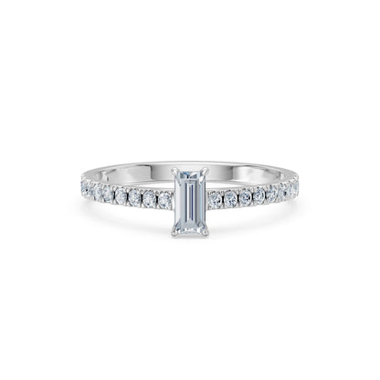 Solitaire Eternity Ring, 0.3 ct — 101-10191(0.30)BAQ