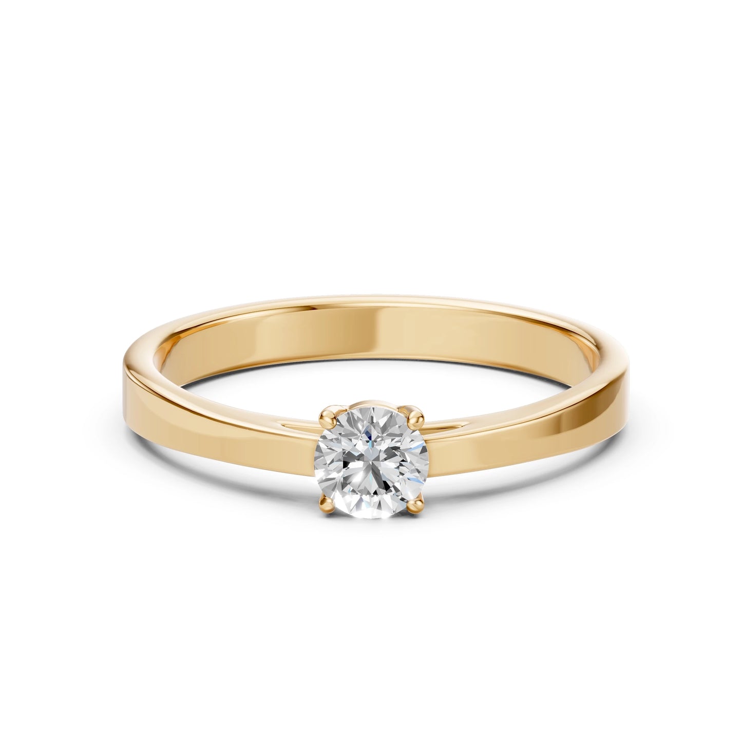 Solitaire Ring (Round), 0.45 ct — 101-10012/1(4.8)