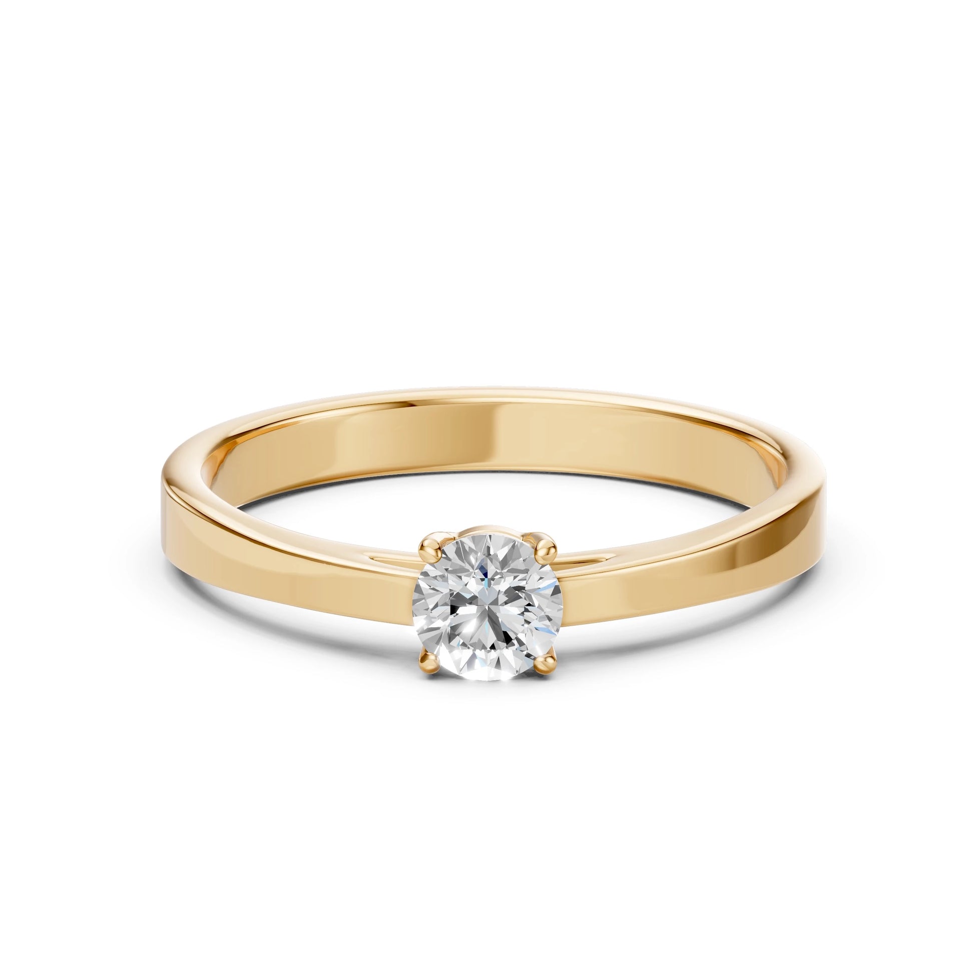 Solitaire Ring (Round), 0.45 ct — 101-10012/1(4.8)
