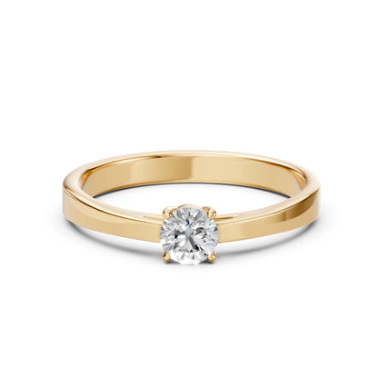 Solitaire Ring (Round), 0.45 ct — 101-10012/1(4.8)