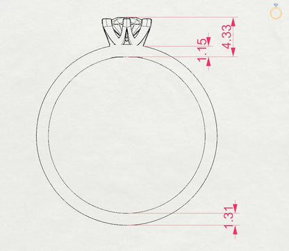 Solitaire Ring (Round), 0.25 ct — 101-10040(4.0)